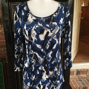 Geometric Print Tunic Top